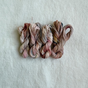 Hand-Dyed Embroidery Floss Set - Unique Painterly Effect 100% Cotton