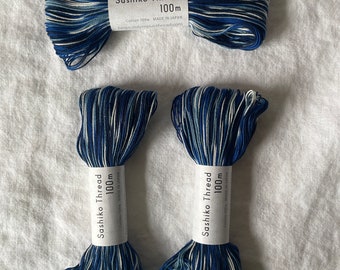 Japanese Variegated Sashiko Thread - 100m large skein