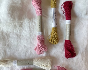 Blossom Japanese Sashiko Thread  Set - 22m each x 5 skeins