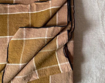 Prenda de lino y algodón francés con estampado de cuadros vichy de estilo vintage - La Habana