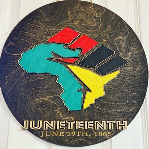 Juneteenth Sign - June 19th Freedom Day - Commemorative Door Hanger - Juneteenth Decor