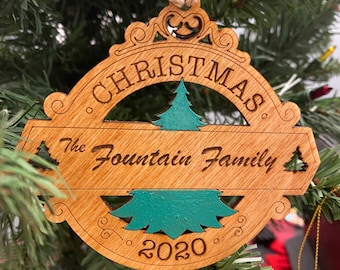 Personalized Family Name Christmas 2020 Ornament - Christmas 2020 Ornament - Personalized Family Name ornament