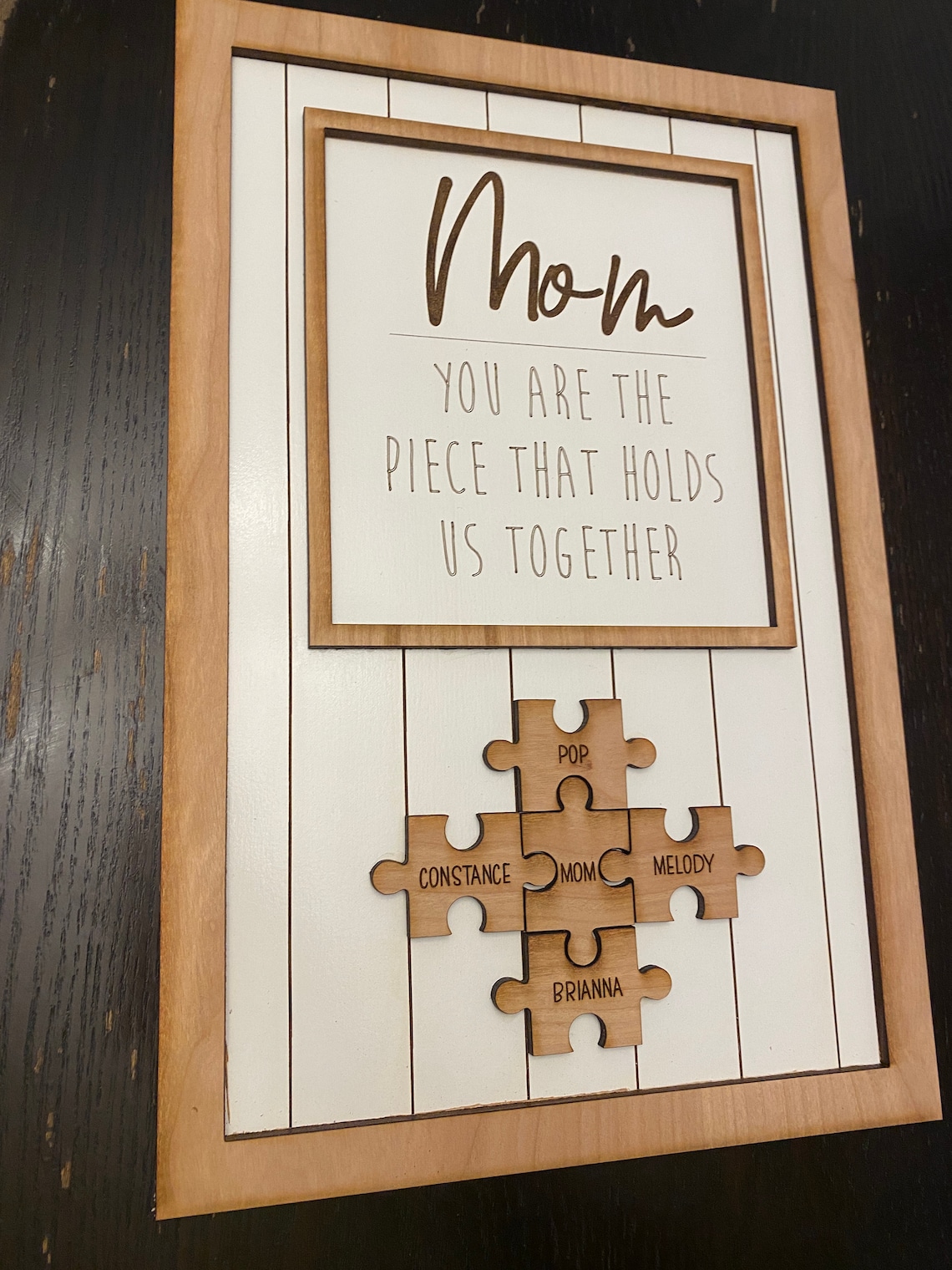 Mom Puzzle Plaque Personalized Mother Sign Mother's | Etsy