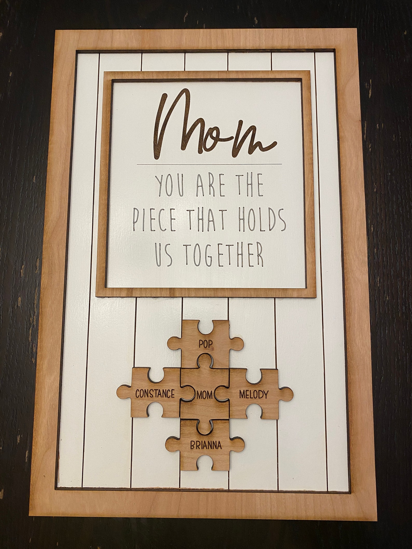 Mom Puzzle Plaque Personalized Mother Sign Mother's - Etsy