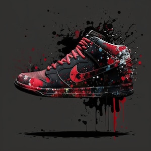 Red & Black Sneakerhead 4PNG files