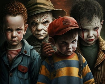 Horror Movie Kids PNG Sublimation Updated 3200px