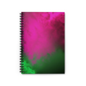 Pink and green Spiral Notebook - Ruled Line
