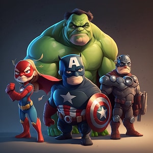 Super Hero Cartoon Charaktere PNG