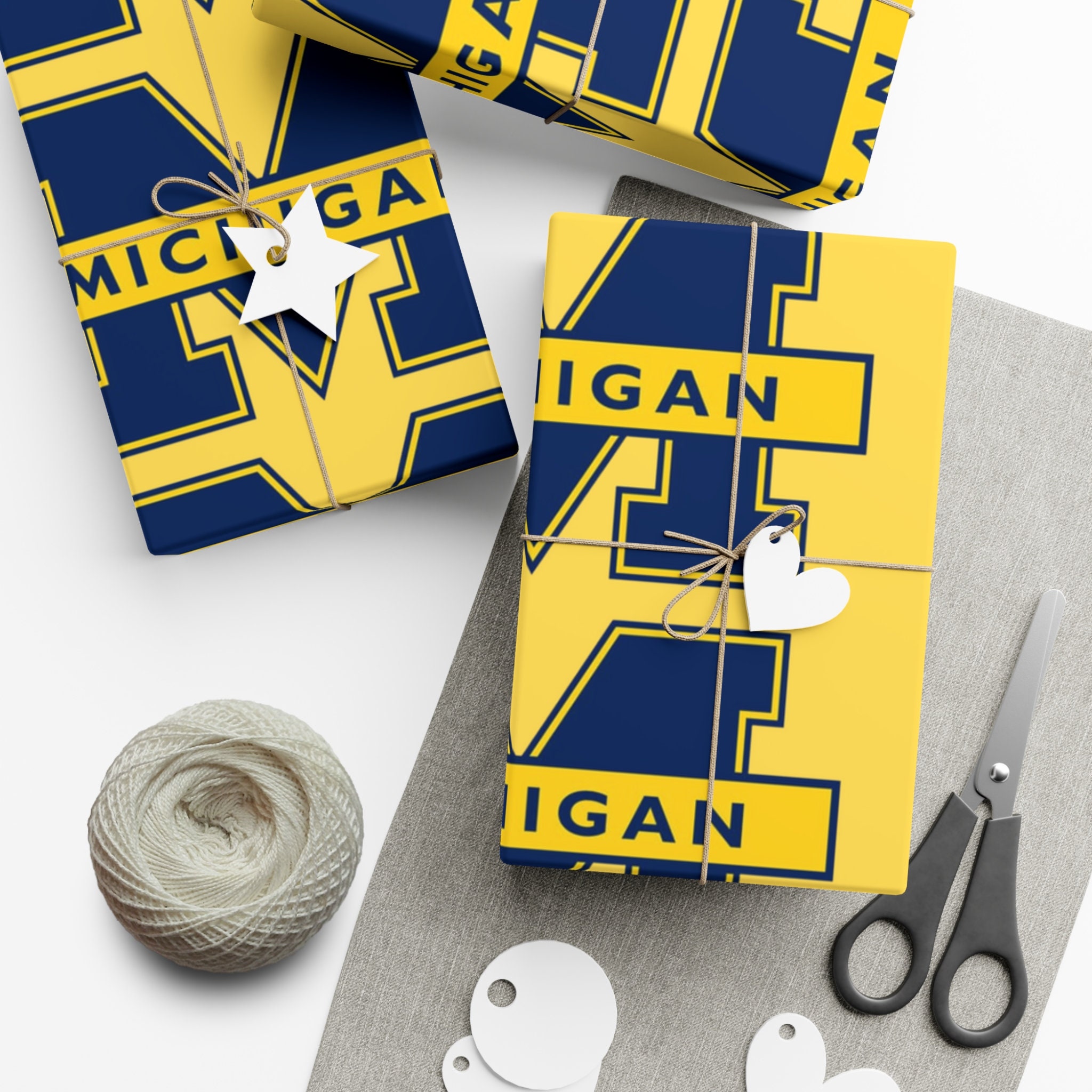 University of Michigan Wrapping Paper Etsy