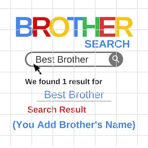 Brother Search SVG, Best Brother-sublimatie, Vaderdag, png, jpg, svg