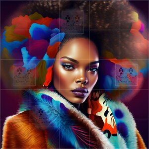 Beautiful Colorful Afro Black Girl colorful Melanin Black Woman PNG Afro Fashion girl African American clipart planner Tumbler Sublimation