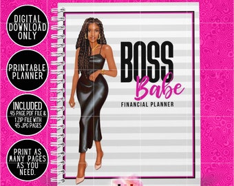 Black Girl planner, Success Planner 2026, Fillable planner, Happy Planner 2026, Black Woman planner, Digital Download, Boss Babe 2026