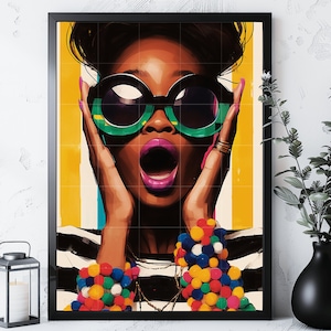 Colorful Black Girl Art, Black Girl png, Afro Woman png, Colorful Design, Black Woman PNG, African American, Sublimation AI Digital Download
