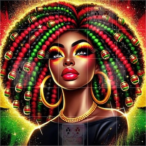 Black Woman png, Juneteenth png, Black Girl png, colorful png, Melanin png, Black Woman AI Art, Black Queen png, Afro Lady Art, African png