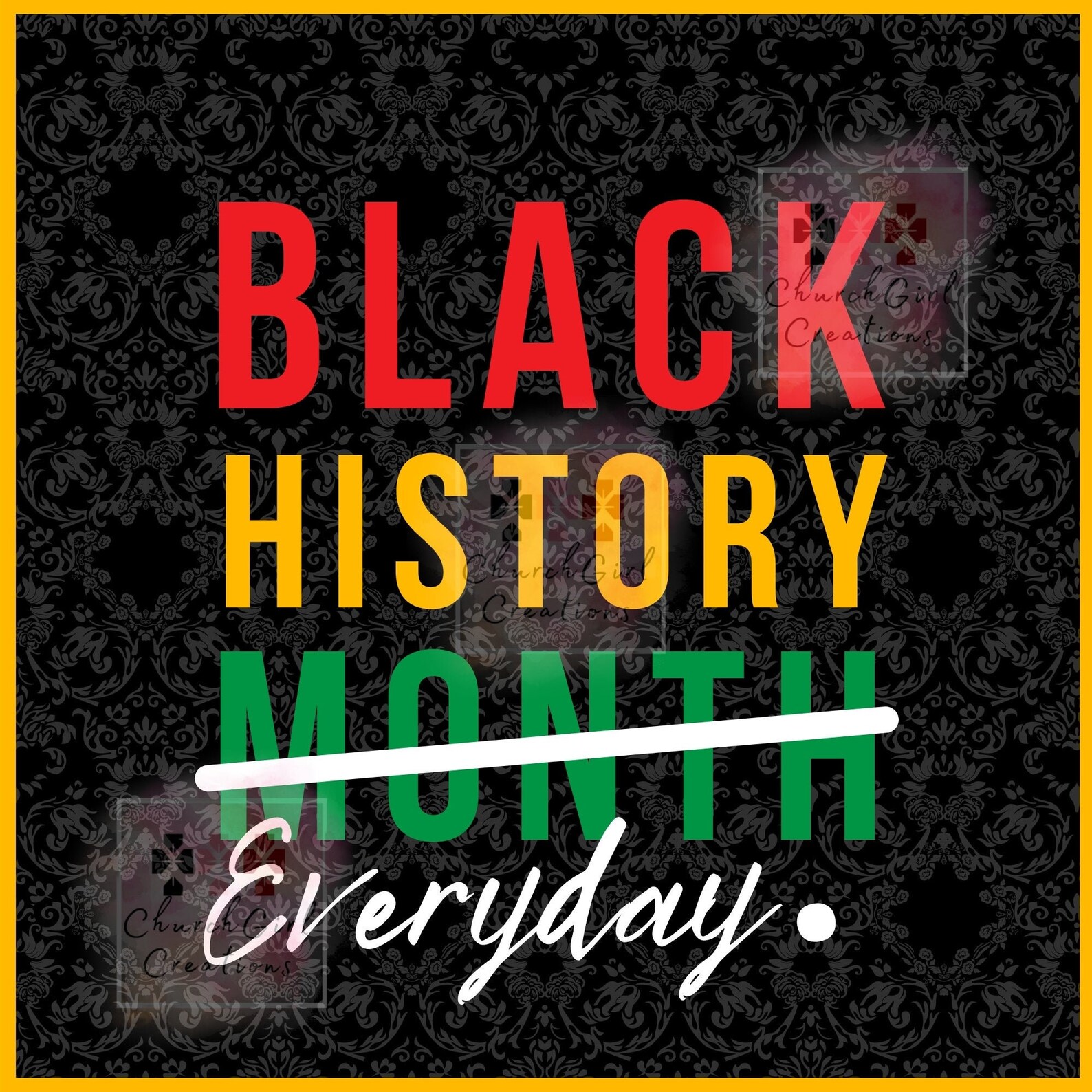 Black History Month Everyday period Thick Beautiful Black Etsy