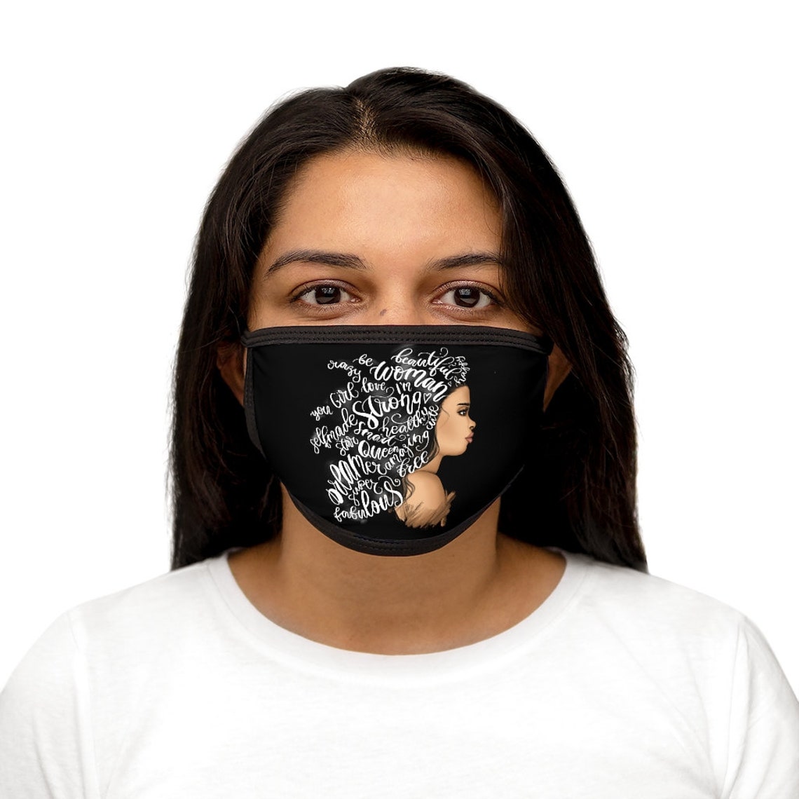 Black Woman Face Mask Beautiful Strong Queen Face Mask Etsy