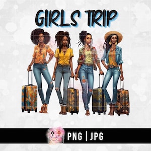Girls Trip png, Black Women Clipart, Sisterhood Black Woman, Black Woman png, Sistas png, Black Women clipart, Sisterhood png