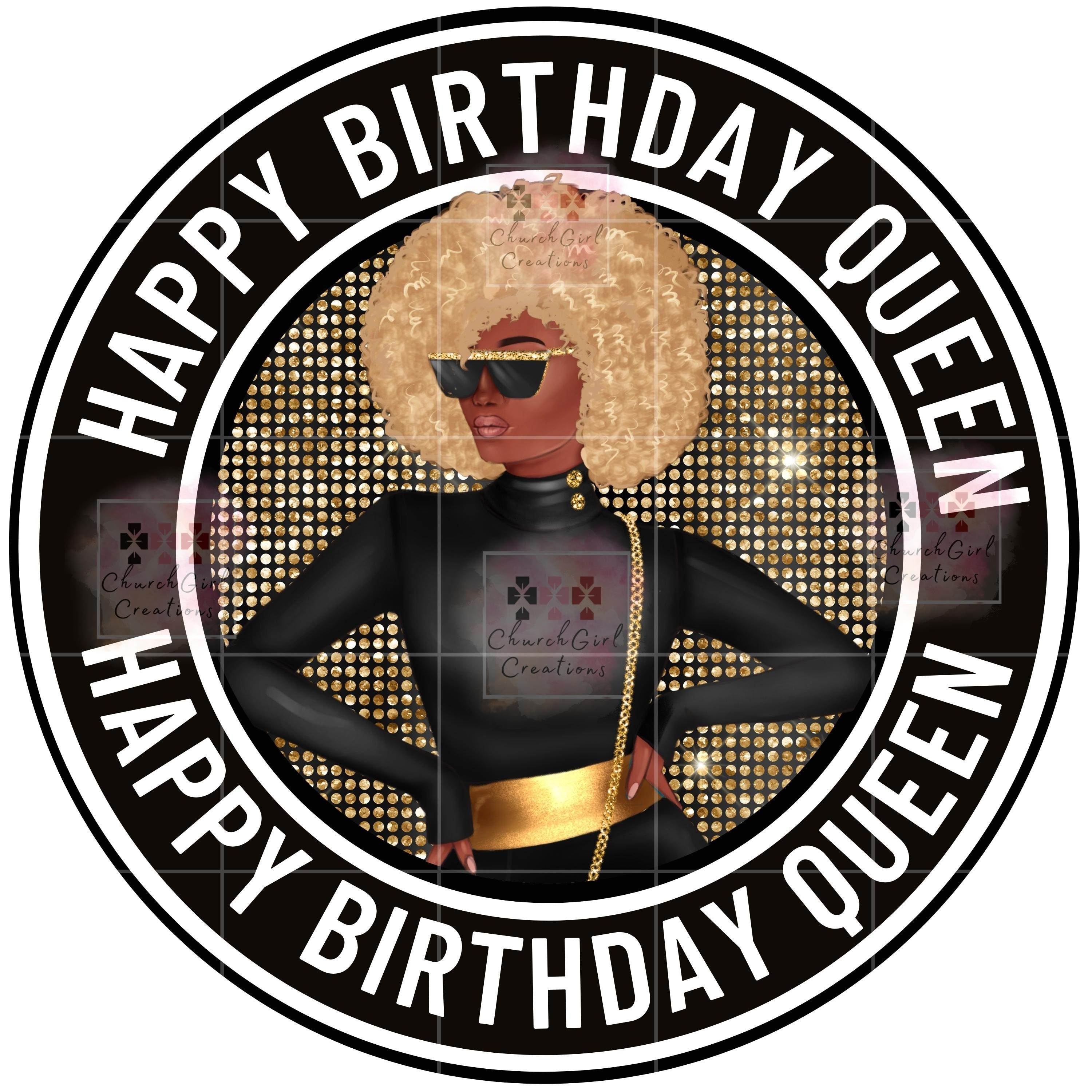 Happy Birthday Png, Queen Png, Black Girl Png, Black Woman Png ...