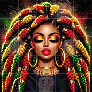 Black Woman png, Juneteenth png, Black Girl png, colorful png, Melanin png, Black Woman AI Art, Black Queen png, Afro Lady Art, African png