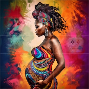 Belle mère png, femme enceinte, femme afro noire, mélanine brune, numérique png, femme noire PNG, art afro-américain, sublimation