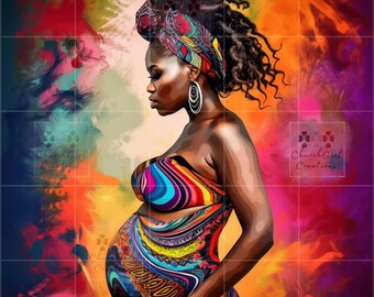 Linda mãe png, Mulher grávida, Mulher negra afro, Melanina marrom, png digital, Mulher negra PNG, Arte afro-americana, Sublimação