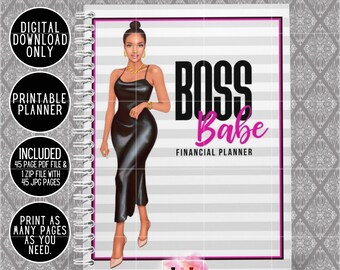 Black Girl planner, Success Planner 2026, Fillable planner, Happy Planner 2026, Black Woman planner, Digital Download, Boss Babe 2026