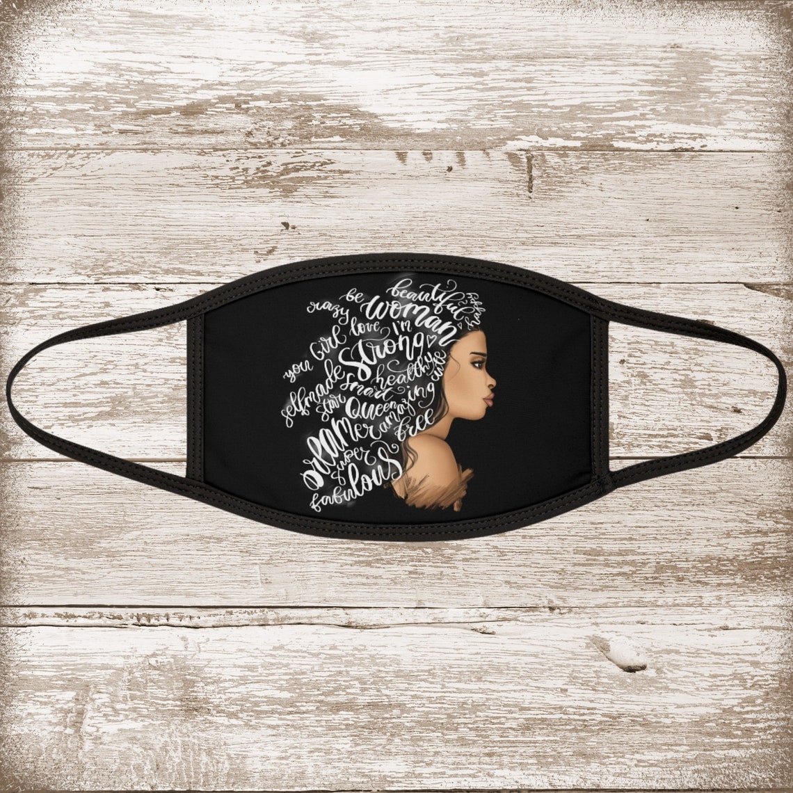 Black Woman Face Mask Beautiful Strong Queen Face Mask Etsy