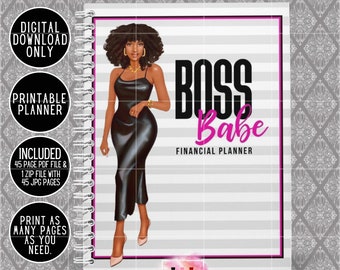 Black Girl planner, Success Planner 2026, Fillable planner, Happy Planner 2026, Black Woman planner, Digital Download, Boss Babe 2026
