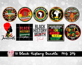 Svart historia PNG, Juneteenth png, svart kvinna png, afroamerikan, sublimering, digital nedladdning, svart historia-paket, clipart-bilder