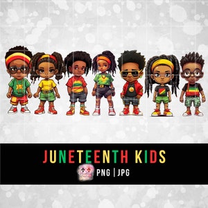 Juneteenth Kids PNG, Black History png, Black Children png, African American, Sublimation, Digital Download, Juneteenth Kids Bundle