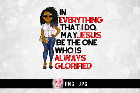 Black Girl png, Black Woman Clipart, Afro Woman png, Afro Lady Art, Black Girl Clipart, Bright Colorful png, Melanin Lady png, Jesus png