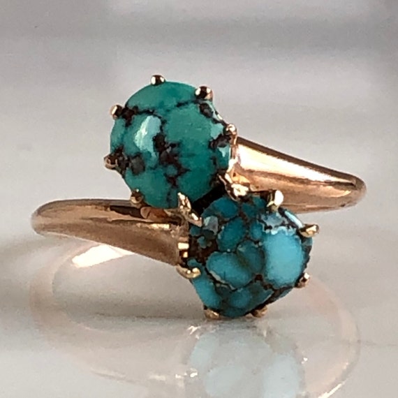 Vintage Turquoise 14K Gold Ring - image 1