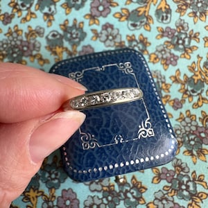 Vintage Diamant 14K Weißgold Goldring