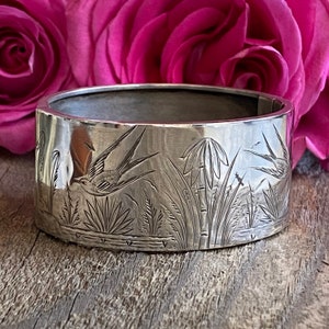 Victorian Sterling Bird Asian Pattern Bracelet Bracelet