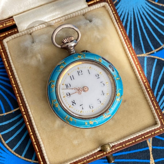 Blue pocket watch hotsell
