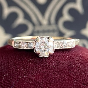 Vintage Mid-Century Diamond 14K Gold Engagement Ring
