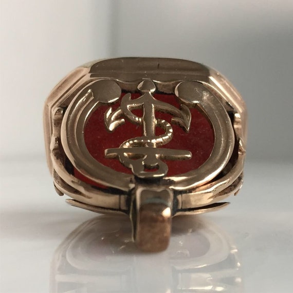 Victorian Anchor 10K Rose Gold Watch Fob - image 4