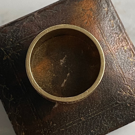 Vintage 14K Two-tone Pattern Design Ring - image 10