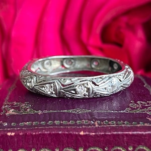 Vintage Platinum Diamond Eternity Ring