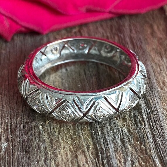 ヴィンテージ プラチナ ダイヤモンド エタニティ リング - Etsy 日本