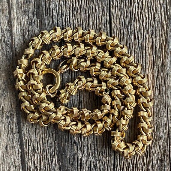 Victorian Link 18K Gold Necklace Chain 15"