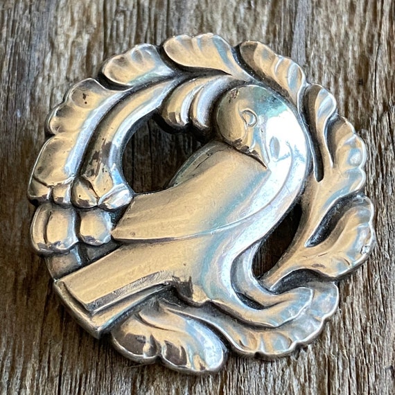 ヴィンテージ ジョージ ジェンセン バード シルバー ブローチ