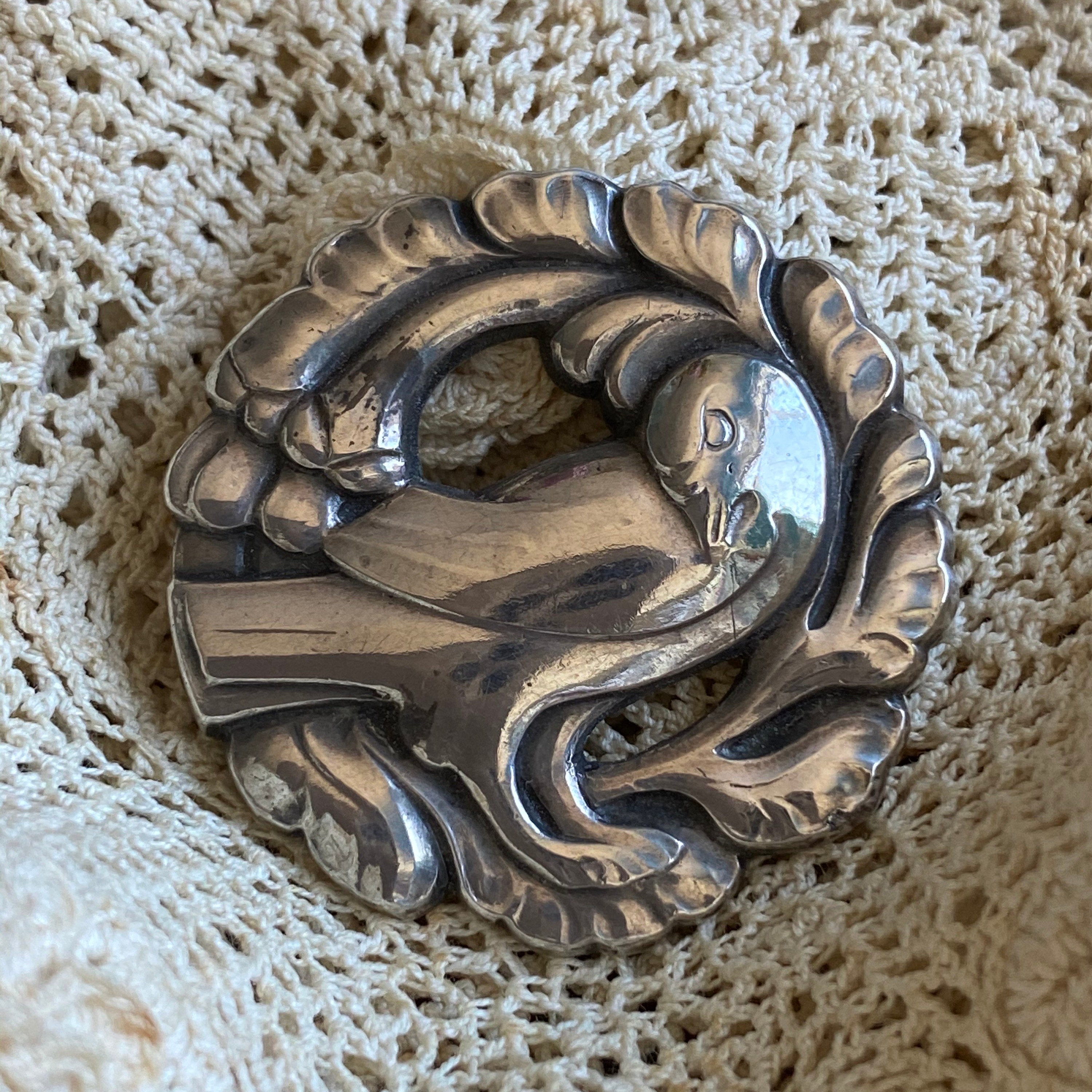 Vintage Georg Jensen Bird Silver Brooch Pin - Etsy