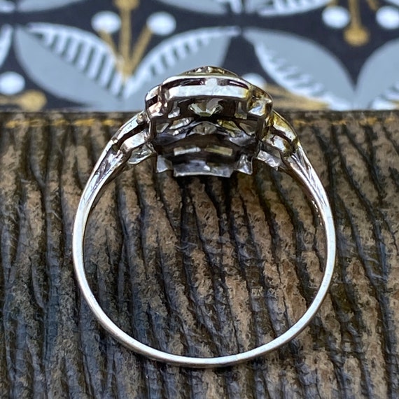 Art Deco Diamond 14K White Gold Ring - image 9