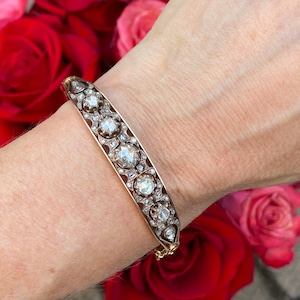 Viktorianischer 1,68 Karat Diamant 18K Armreif