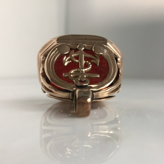 Victorian Anchor 10K Rose Gold Watch Fob - image 8