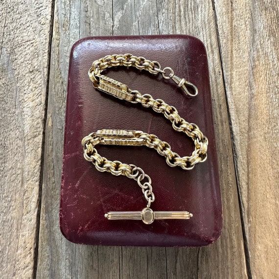 Victorian 9K/14K Fancy Link Watch Chain