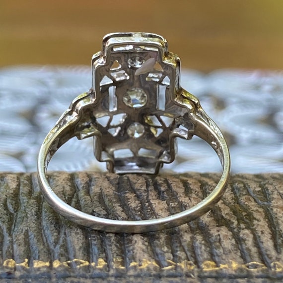 Art Deco Diamond 14K White Gold Ring - image 8