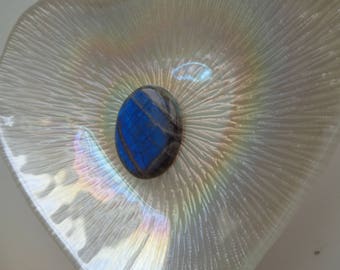 Oval Labradorite Cabochon, Natural Gemstone Cabochon, Blue Flashy Labradorite, Natural Labradorite, Genuine Gemstone, Round Cabochon