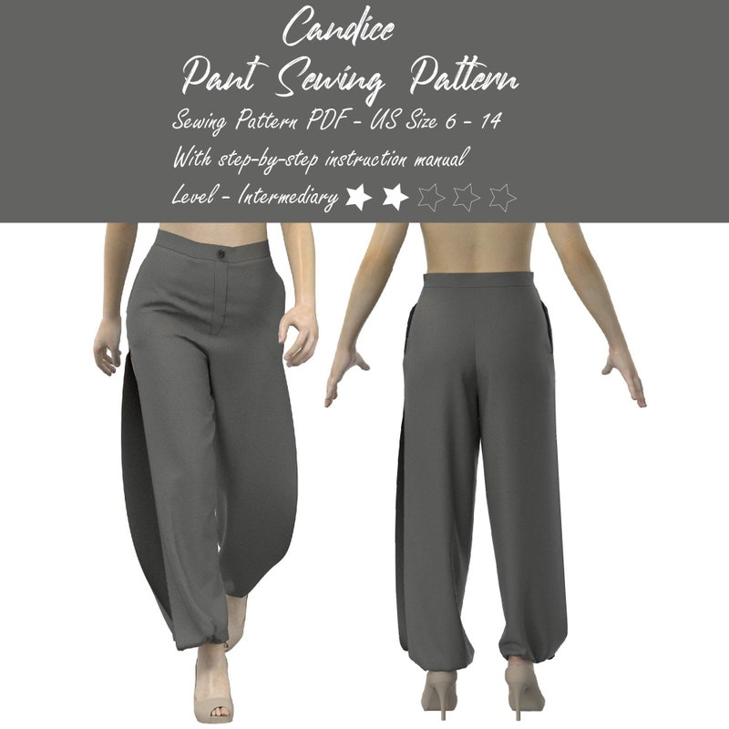 Harem Pant Pattern Etsy